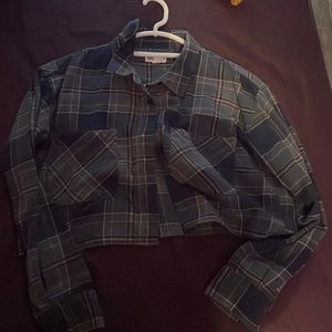 RSQ cropped flannel